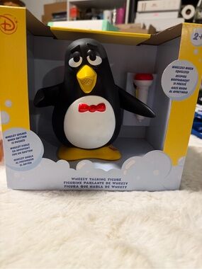Disney Wheezy Penguin Toy - Black, White, Yellow, Red